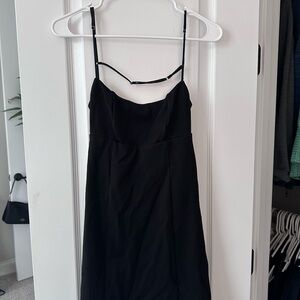 Elegant Black Spaghetti Strap Dress